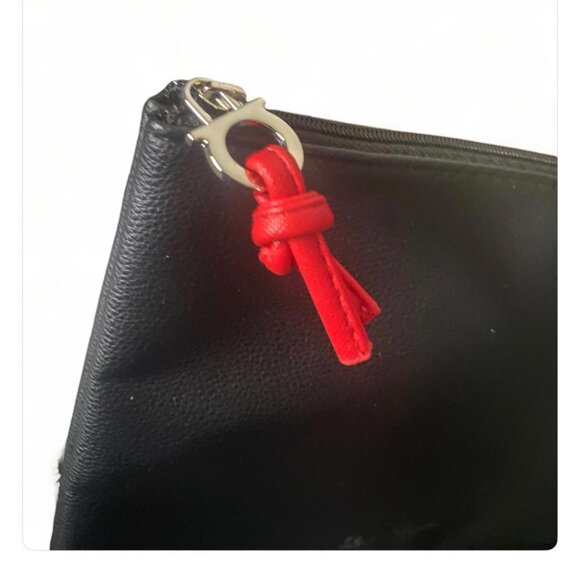 Salvatore Ferragamo Black Clutch with Red Accent - Picture 3 of 6